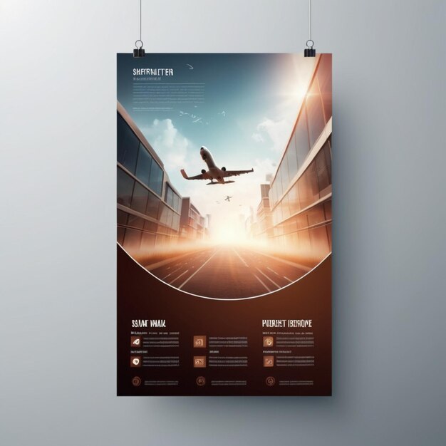 Photo vector vertical business flyer template