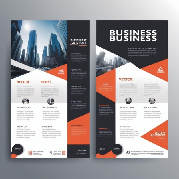 Photo vector vertical business flyer template