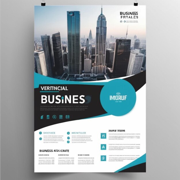 Vector vertical business flyer template