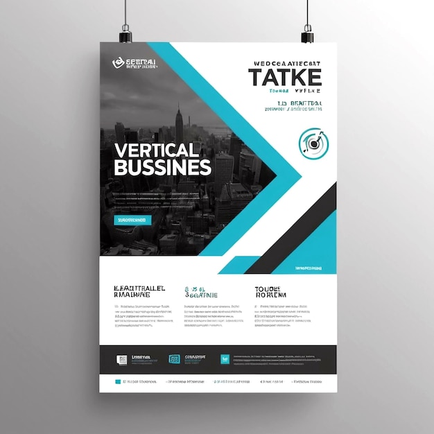 Vector verticale bedrijfsflyer sjabloon