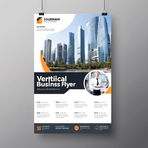 Vector verticale bedrijfsflyer sjabloon