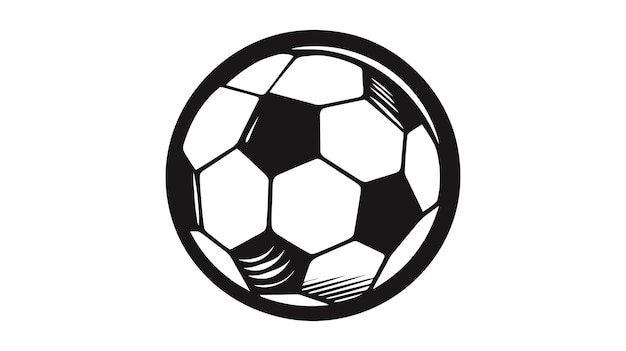 Foto vector voetbal op witte achtergrond europees voetbal logo voetbal bal ontwerp vectorillustratie