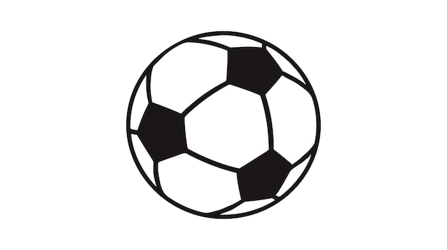 Vector Voetbal op witte achtergrond Europees voetbal logo Voetbal bal ontwerp vectorillustratie