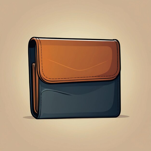 vector wallet cartoon style