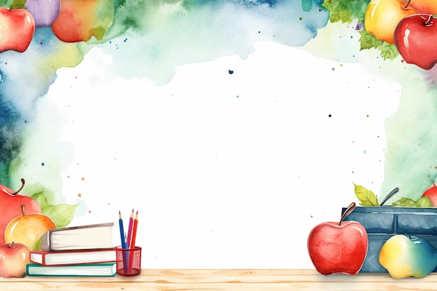 vector watercolor background for back to school event