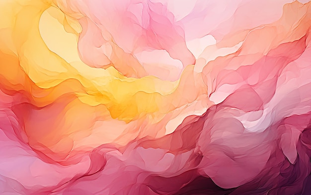 Vector Watercolor Yellow and Pink Texture