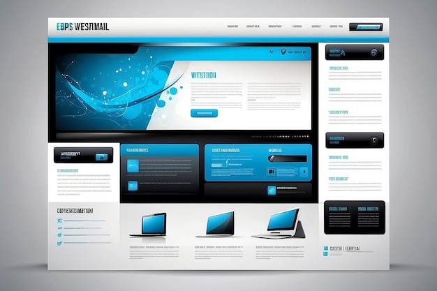 Vector Website Template Ontwerp Eps 10