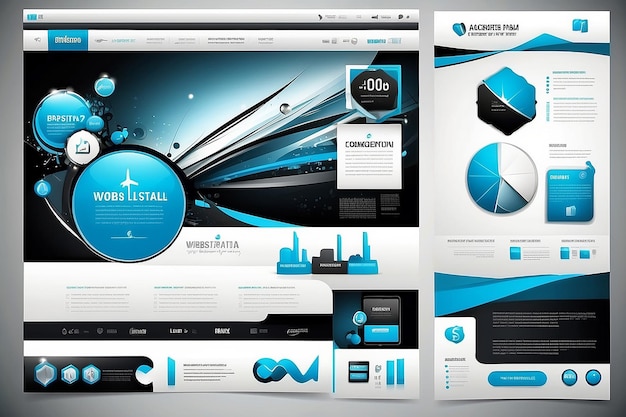 Vector Website Template Ontwerp Eps 10