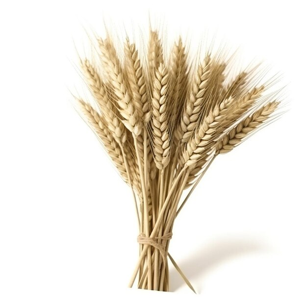 Photo vector wheat ears spikelets with grains realistic oat bunch yellow sereals for backery flour prod