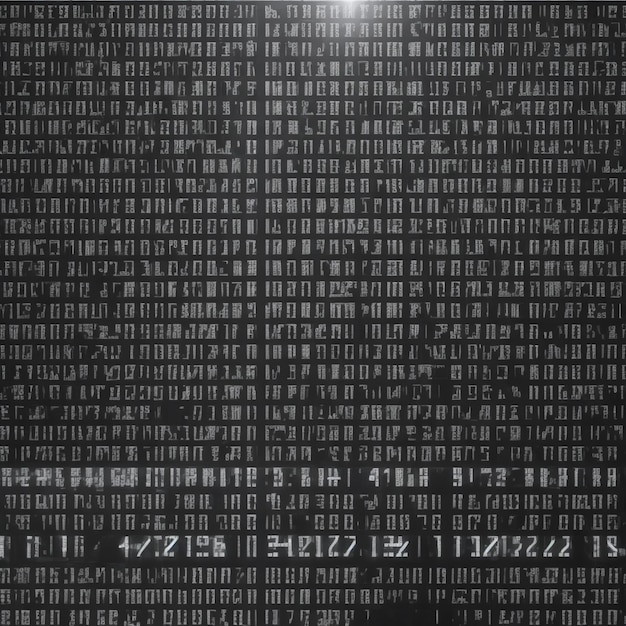 Vector white digital matrix of binary code numbers background