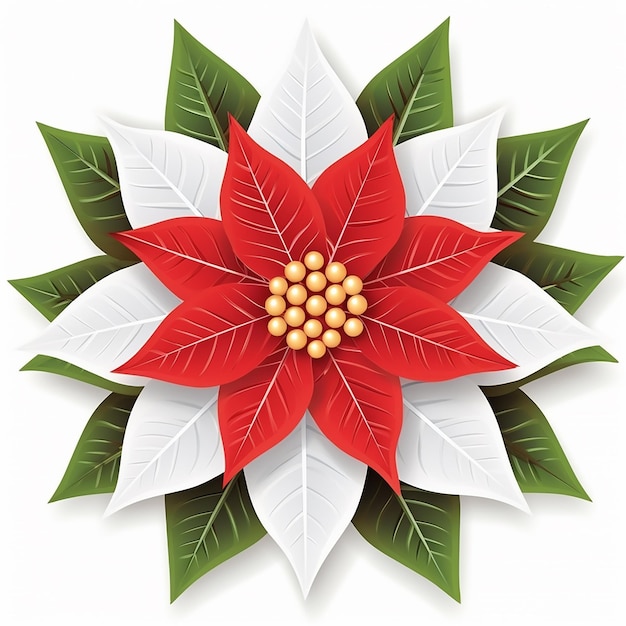 Vector Winter Poinsettia Kerstster Bloem