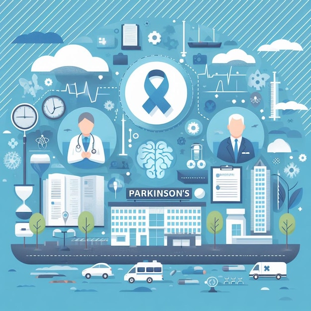 Vector world Parkinsons disease day celebration vector design illustration background poster banner