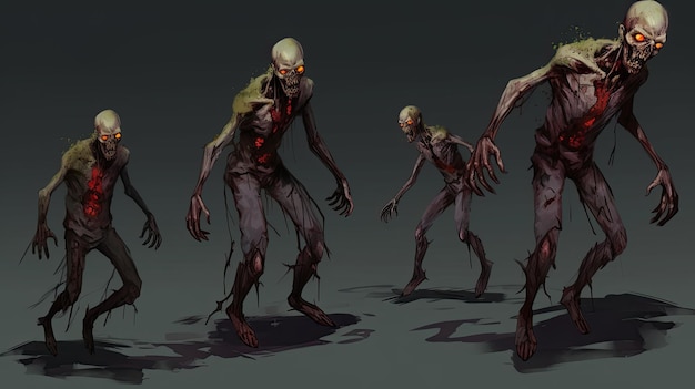 Foto vector zombie illustratie spel concept