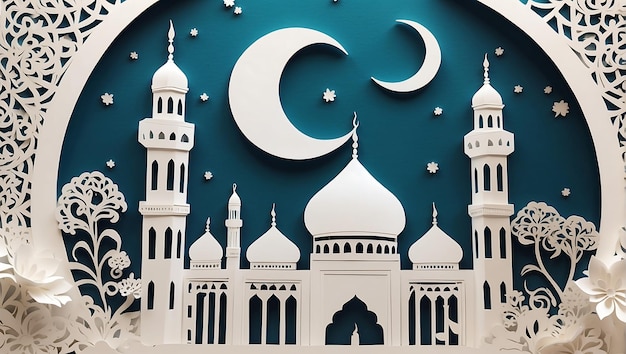 Foto vectorbeelden voor de muharram-moskee
