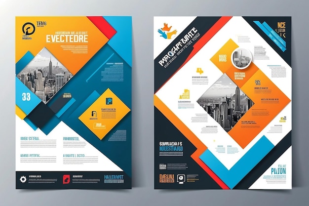 Vectorbrochure flyer tijdschrift omslag poster sjabloon Grootte A4