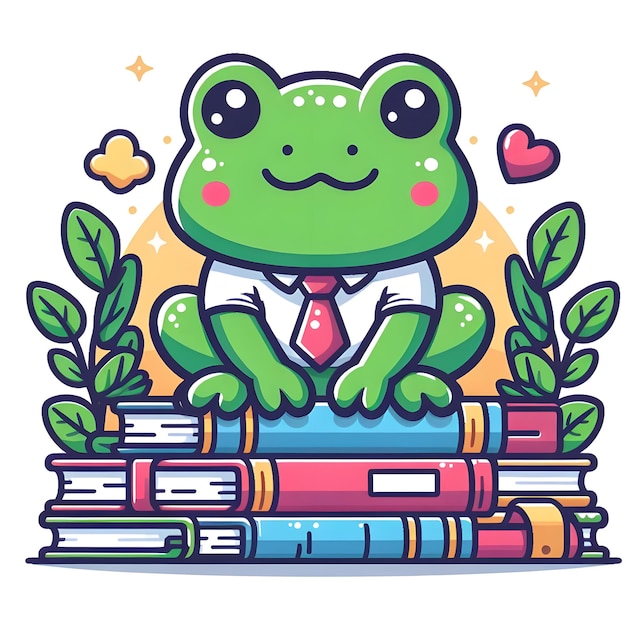 Vectorfrog cartoon illustration