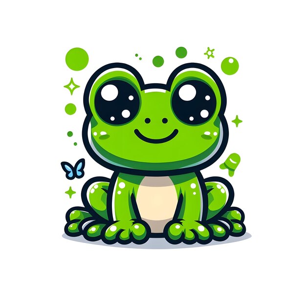 Vectorfrog cartoon illustration