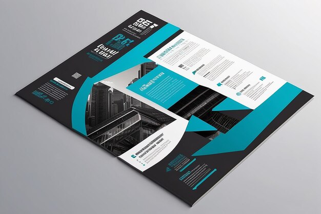 Vectorgeometrisch flyerontwerp Ontwerpmodel voor reclame in de brochure van het jaarverslag