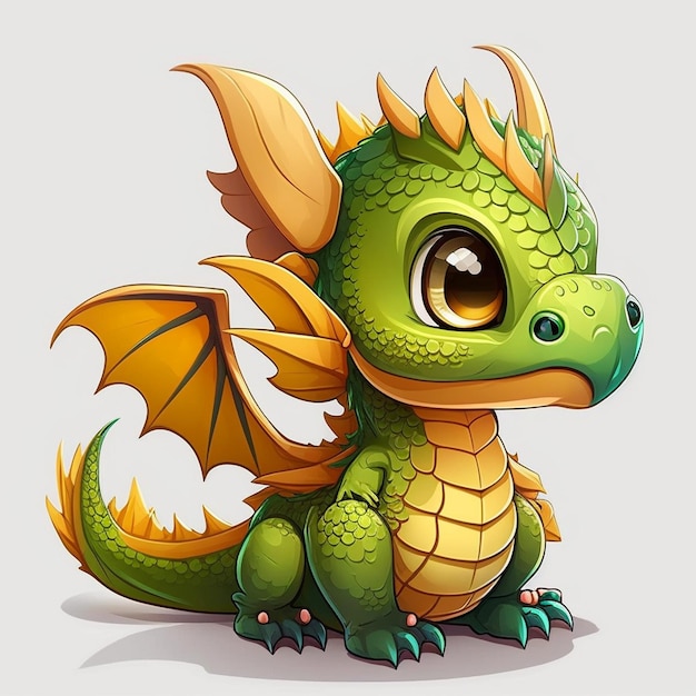 Vectorillustratie in Cartoon Dragon Game-stijl