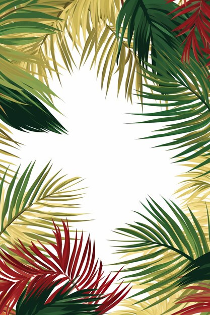 Vectorillustratie van de achtergrond van tropische palmbladeren