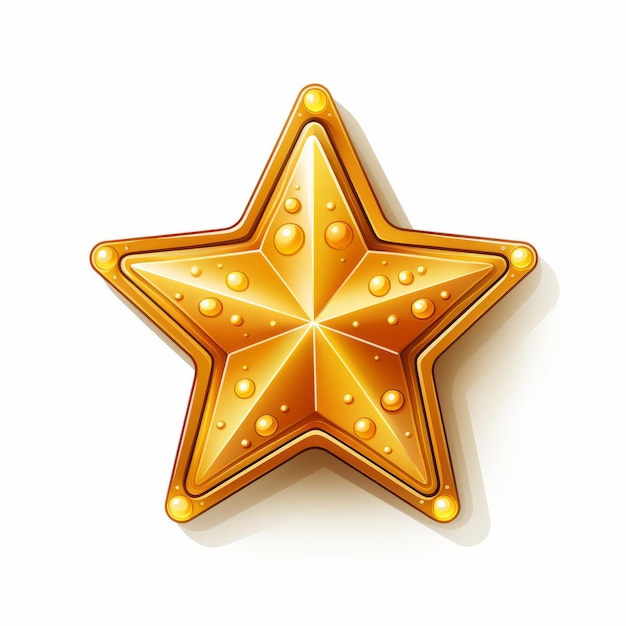 vectorillustratie van een gouden ster op een witte achtergrond