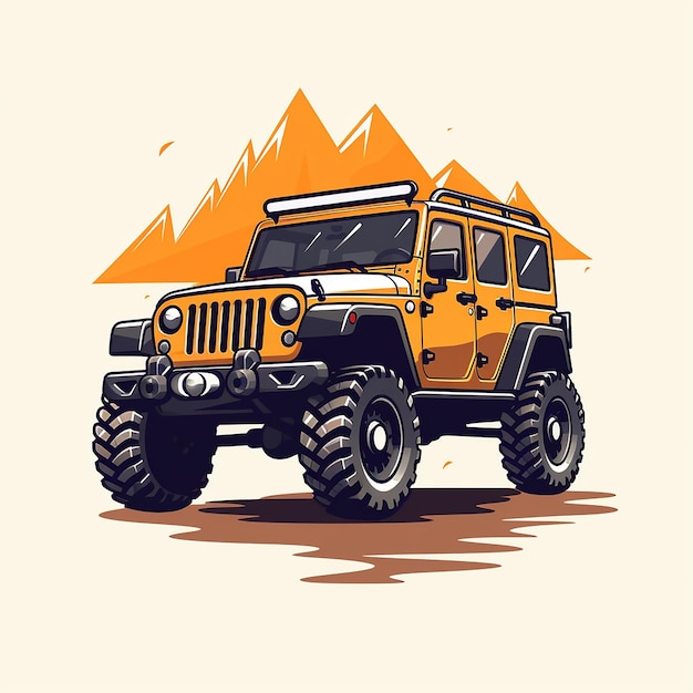 vectorillustratie van een jeep