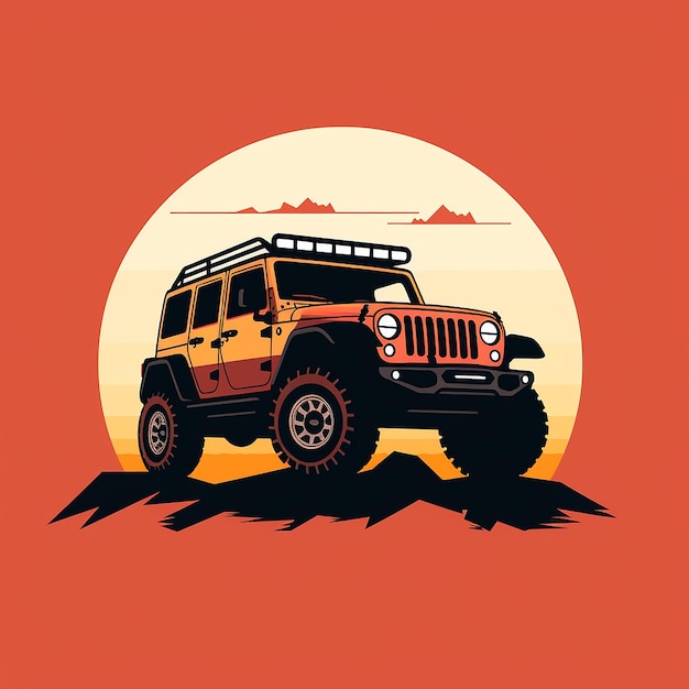 vectorillustratie van een jeep