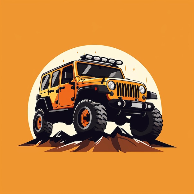 vectorillustratie van een jeep