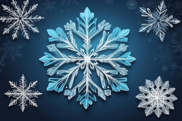 Vectorillustratie van een kerst sneeuwvlokkaart
