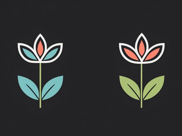 Foto vectorillustratie van een set witte bloemen en bladeren