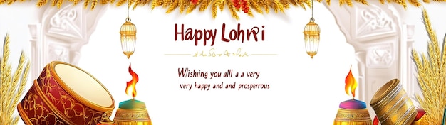 Vectorillustratie van Happy Lohri vakantie achtergrond voor Punjabi festivalillustratie