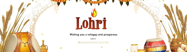 Vectorillustratie van Happy Lohri vakantie achtergrond voor Punjabi festivalillustratie