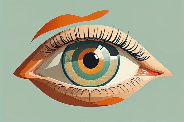 Foto vectorillustratie van het oog van een mooie vrouw