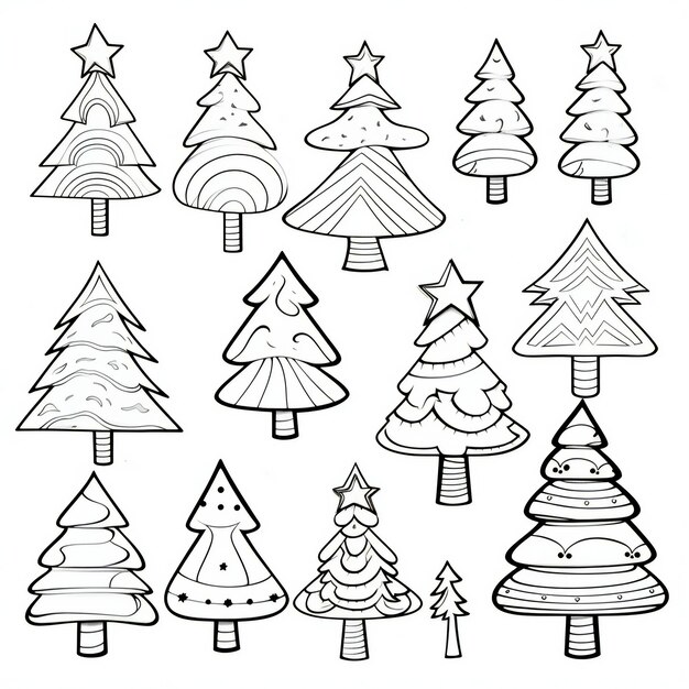 Vectorized Festive Appeal Christmas Tree Ornamental Design