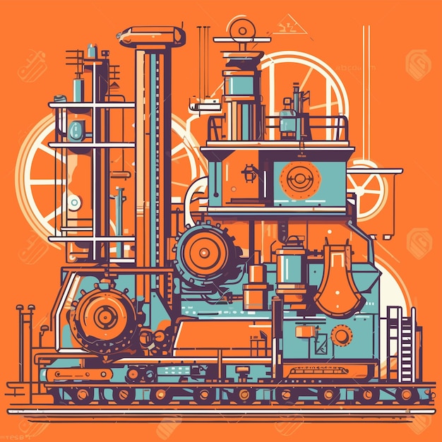 Vectorkunst over machinetechnologie