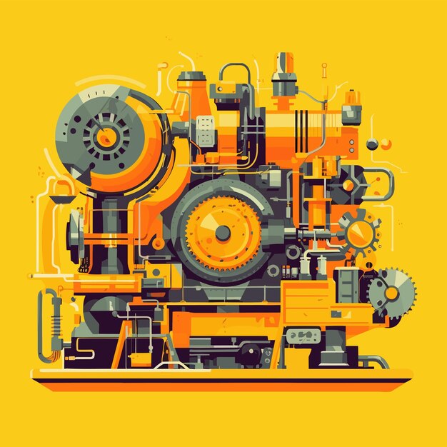 Vectorkunst over machinetechnologie