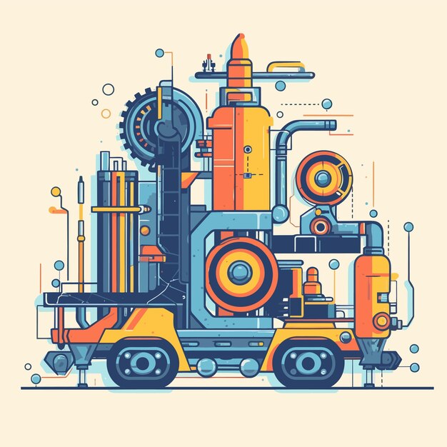 Vectorkunst over machinetechnologie