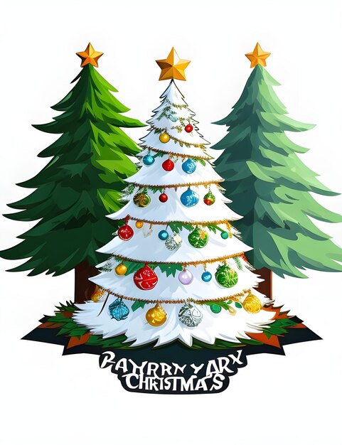 Foto vectorontwerp van kerstbomen