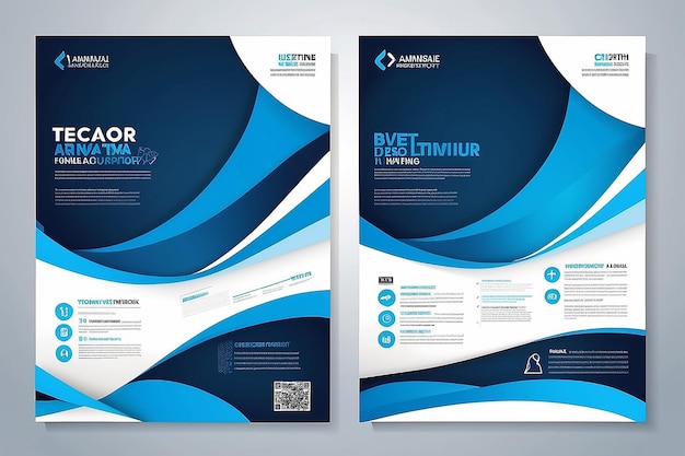 Vectorontwerp van sjablonen voor brochure Jaarverslag Tijdschrift Poster Corporate Presentatie Portfolio Flyer Infographic