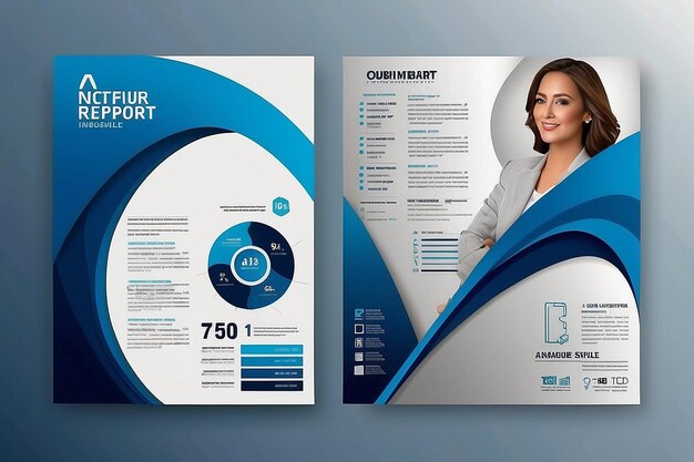 Foto vectorontwerp van sjabloon voor brochure jaarverslag tijdschrift poster corporate presentation portfolio flyer