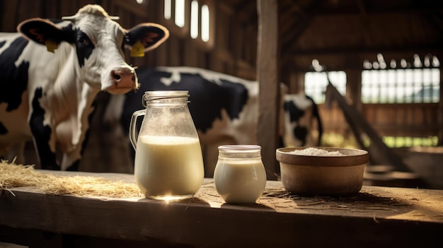 Foto veeboerderij ai gegenereerde afbeelding