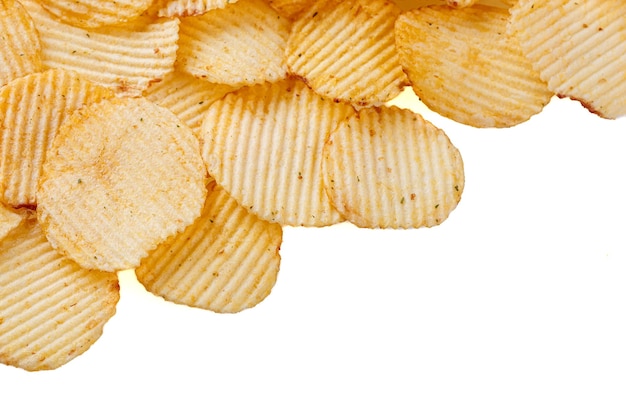 Veel aardappelchips textuur