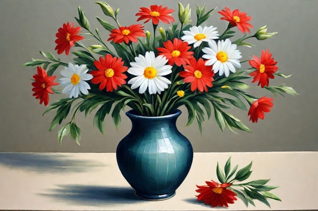 Foto veel bloemen in een vaas op een tafel bloemen bloemen boeket decoratie kleurrijke mooie achtergrond