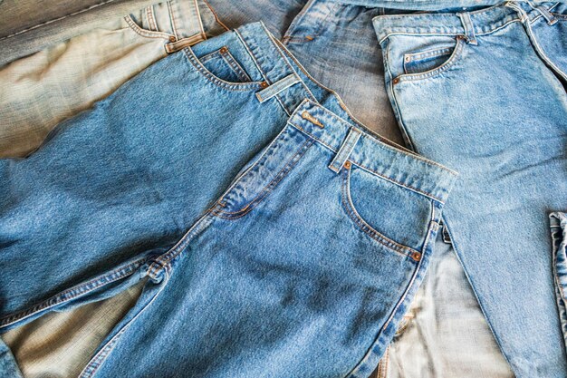 Veel denim spijkerbroek achtergrond