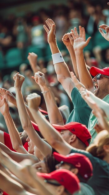 Foto veel mensen juichen tennis arena menigte opwinding sport evenement