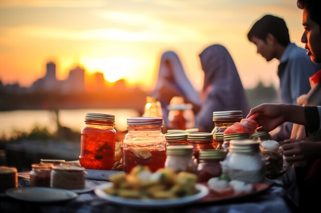 Veel moslims eten.