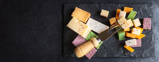 Veel soorten kaas exclusief recept kruiden plantaardige toevoegingen basilicum lavendel fenegriek hete kruiden