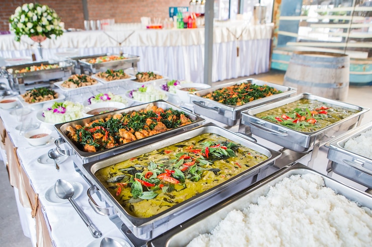 Foto veel soorten thais eten in feest
