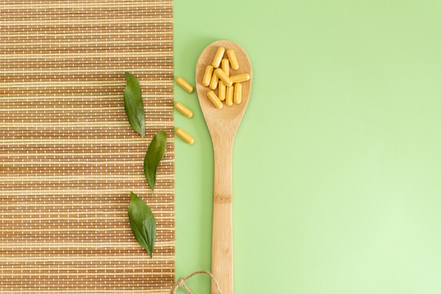 Veel tabletten op lepel