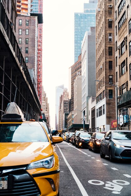 Veel verkeer op de weg in New York